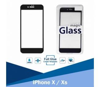 Cristal templado Full Glue iPhone X / Xs Protector de Pantalla Negro