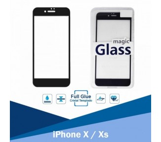 Cristal templado Full Glue iPhone X / Xs Protector de Pantalla Negro