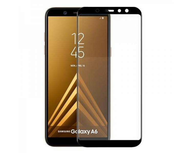 Cristal templado Full Glue Samsung Galaxy A6 Plus 2018 Protector de Pantalla Negro