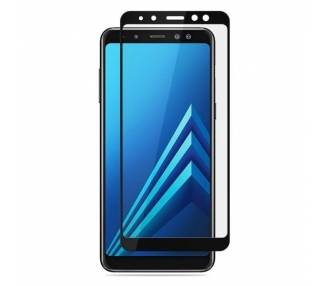 Cristal templado Full Glue Samsung Galaxy A8 2018 Protector de Pantalla Negro