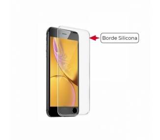 Cristal templado iPhone 6-6S Protector de Pantalla Transparente borde Silicona