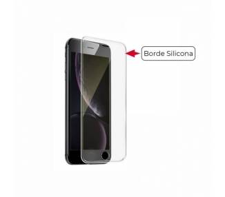 Cristal templado iPhone 7/8 Plus Protector de Pantalla Transparente borde Silicona
