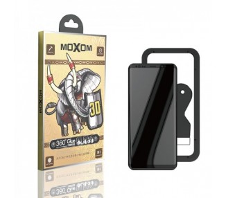 Cristal templado MOXOM 3D 360º Glue Samsung Galaxy Note 8 Protector de Pantalla Curvo Color Negro