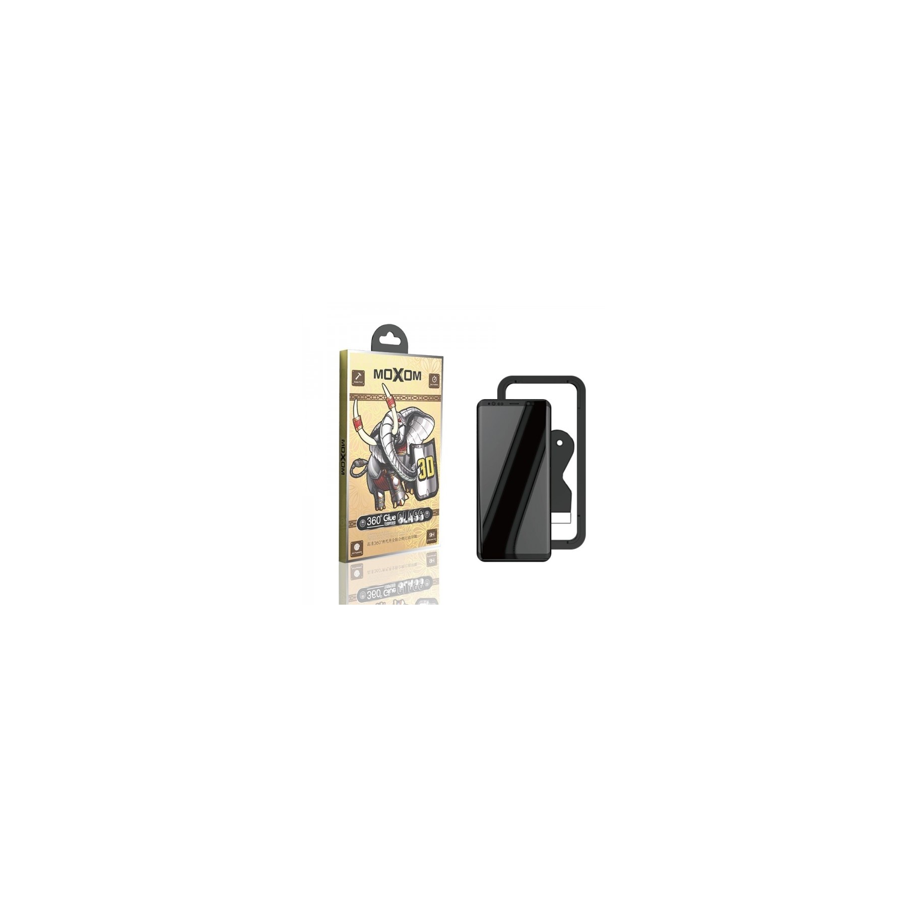 Cristal templado MOXOM 3D 360º Glue Samsung Galaxy Note 8 Protector de Pantalla Curvo Color Negro Cristal templado MOXOM 3D 360º Glue Samsung Galaxy Note 8 Protector de Pantalla Curvo Color Negro