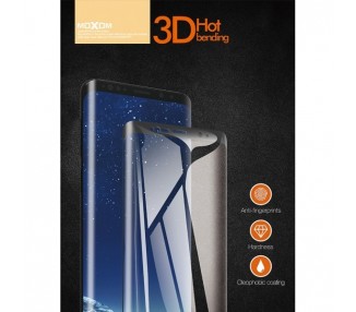 Cristal templado MOXOM 3D 360º Glue Samsung Galaxy Note 8 Protector de Pantalla Curvo Color Negro