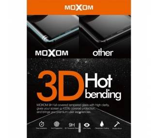 Cristal templado MOXOM 3D 360º Glue Samsung Galaxy Note 8 Protector de Pantalla Curvo Color Negro