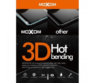 Cristal templado MOXOM 3D 360º Glue Samsung Galaxy Note 8 Protector de Pantalla Curvo Color Negro