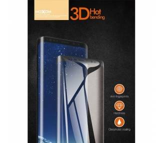 Cristal templado MOXOM 3D 360º Glue Samsung Galaxy Note 9 Protector de Pantalla Curvo Color Negro