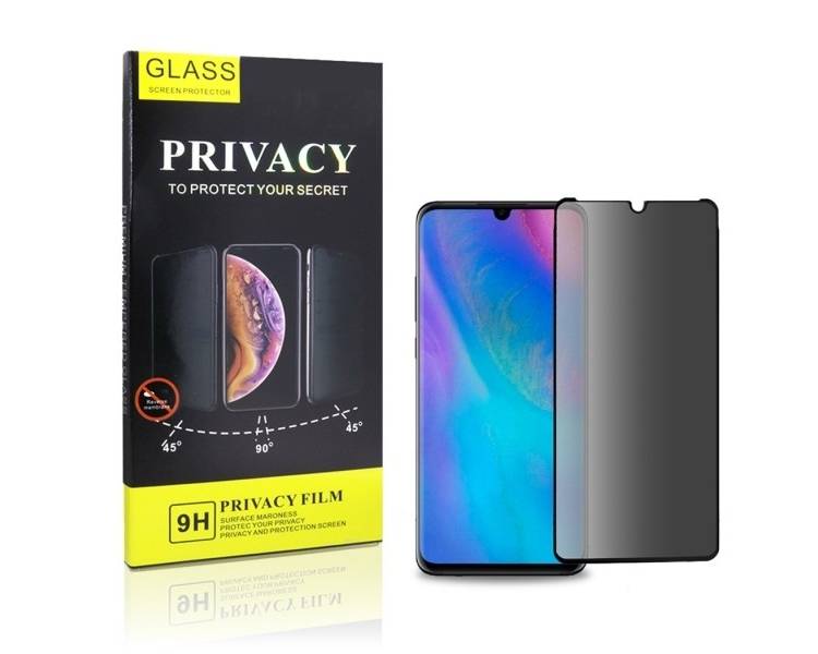 Cristal templado Privacidad Huawei P30 Protector de Pantalla 5D Curvo