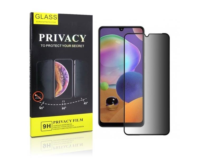 Cristal templado Privacidad Samsung Galaxy A31 Protector de Pantalla 5D Curvo