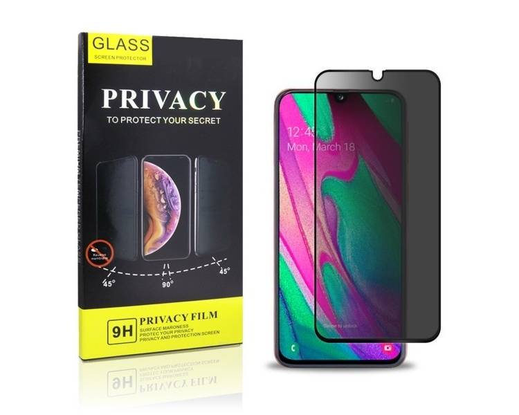 Cristal templado Privacidad Samsung Galaxy A40 Protector de Pantalla 5D Curvo