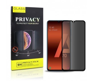 Cristal templado Privacidad Samsung Galaxy A70 Protector de Pantalla 5D Curvo