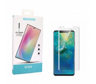 Cristal templado UV Huawei Mate 20 Pro Protector de Pantalla Curvo. Sin Lampara-Con Lampara