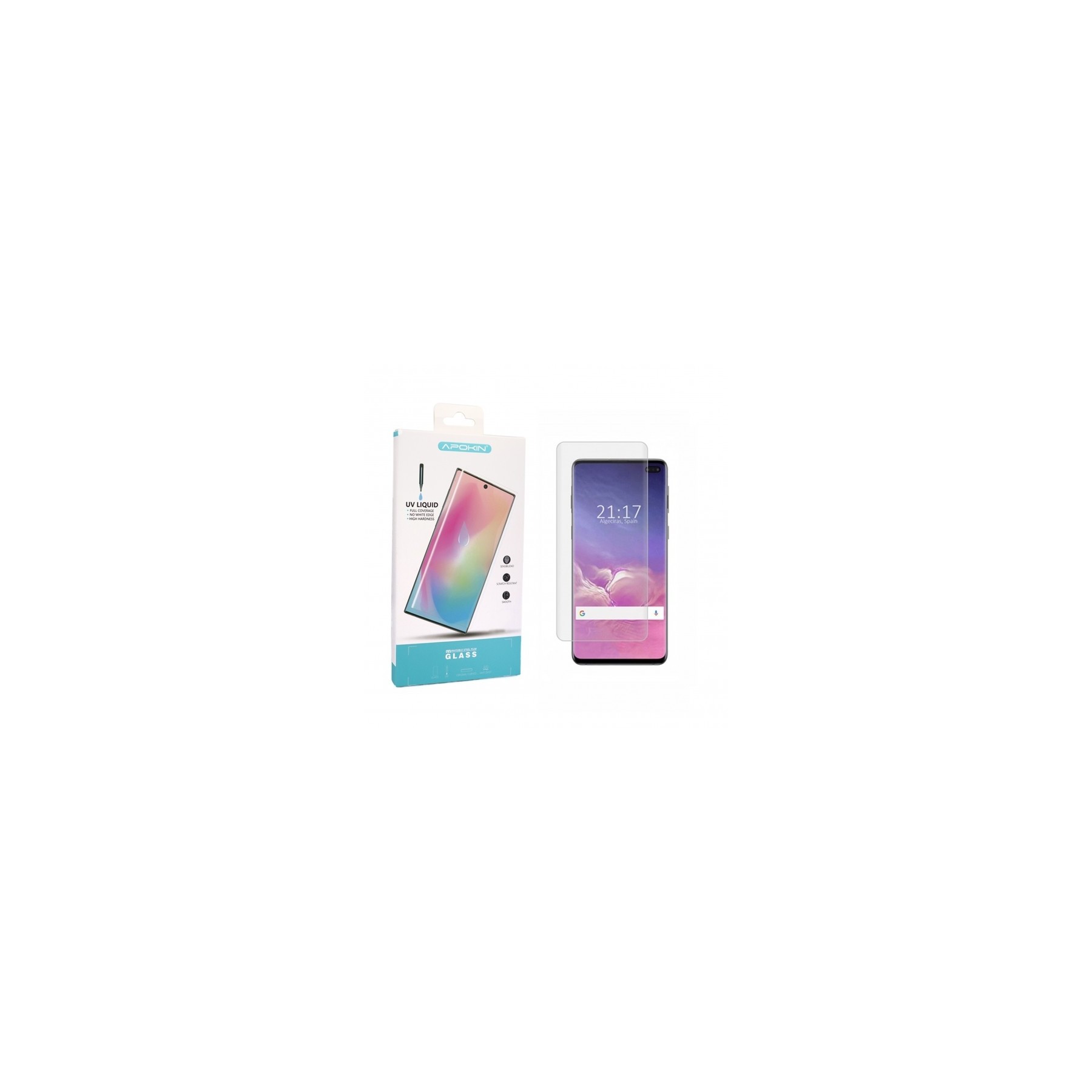 Cristal templado UV Samsung Galaxy S10 5G Protector de Pantalla Curvo. Sin Lampara
