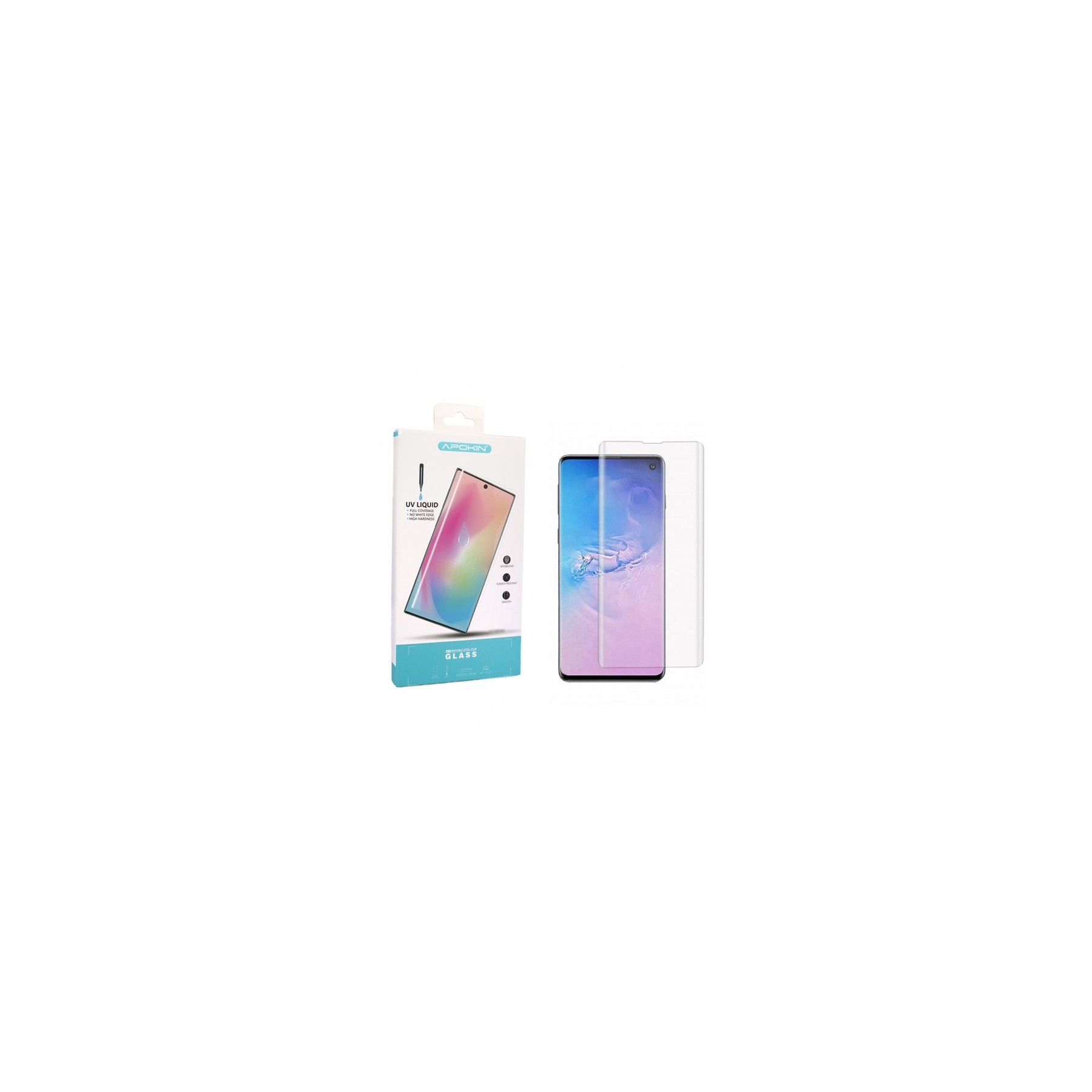 Cristal templado UV Samsung Galaxy S10E Protector de Pantalla Curvo. Sin Lampara-Con Lampara