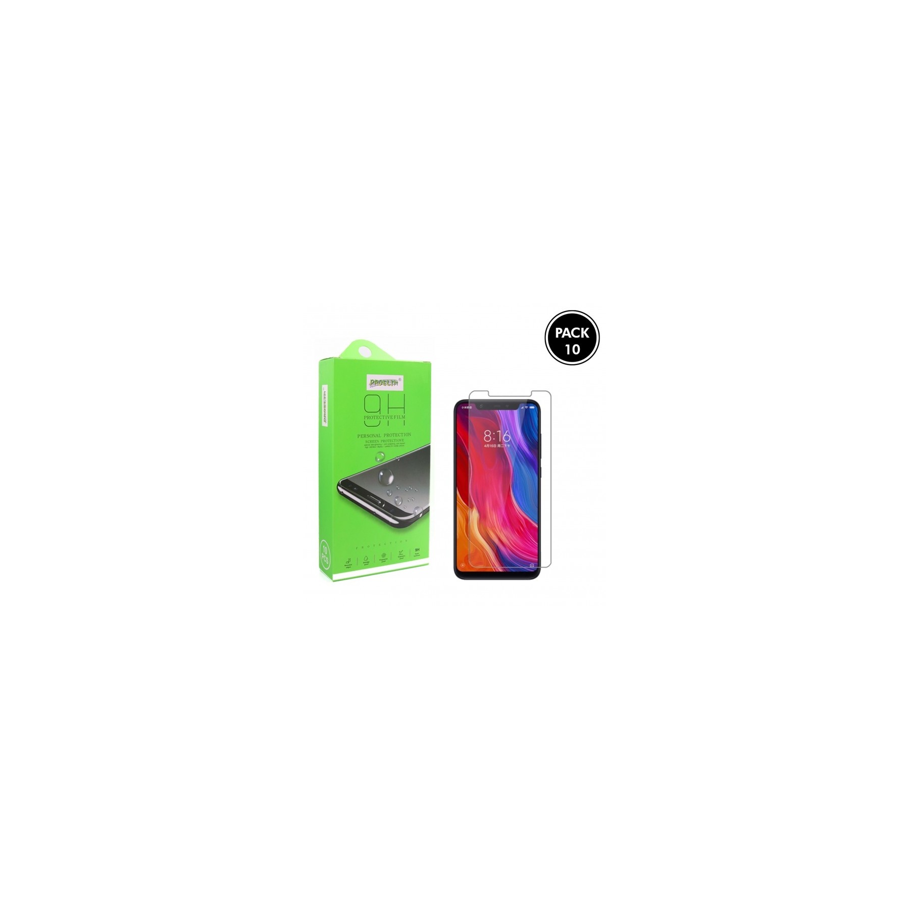 Cristal templado Xiaomi Mi 8 Se Protector de Pantalla - Pack 10 uds.