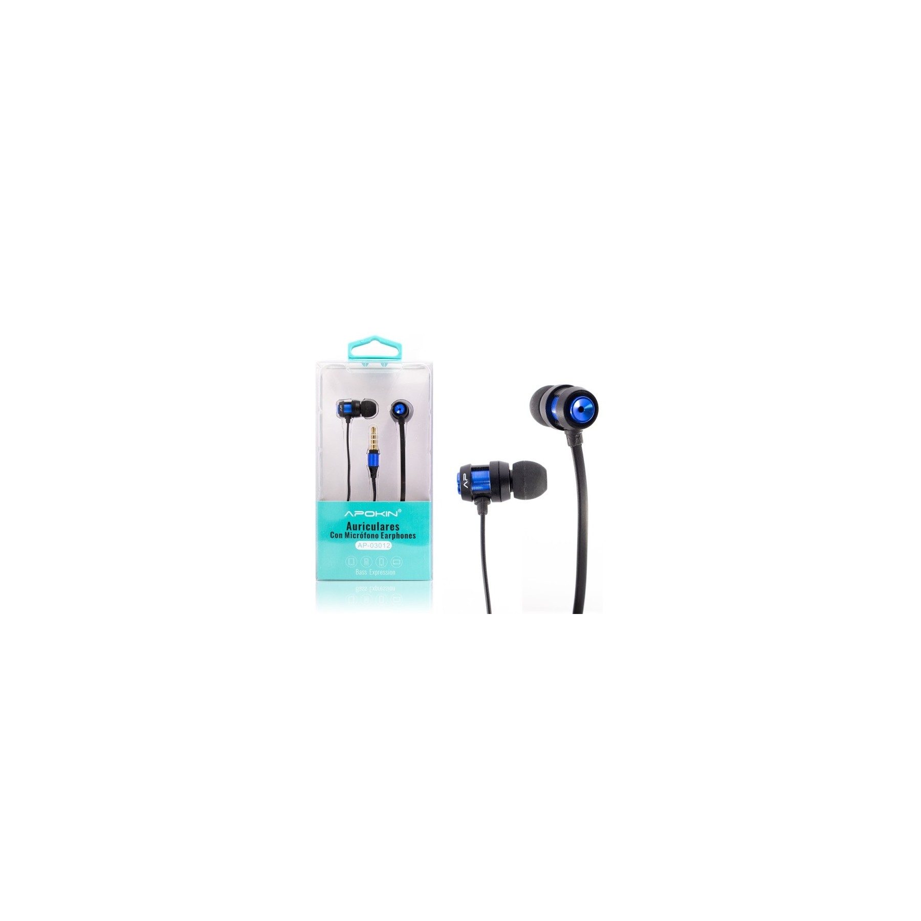 Pack de 6 Auriculares con Micrófono APOKIN Metálicos