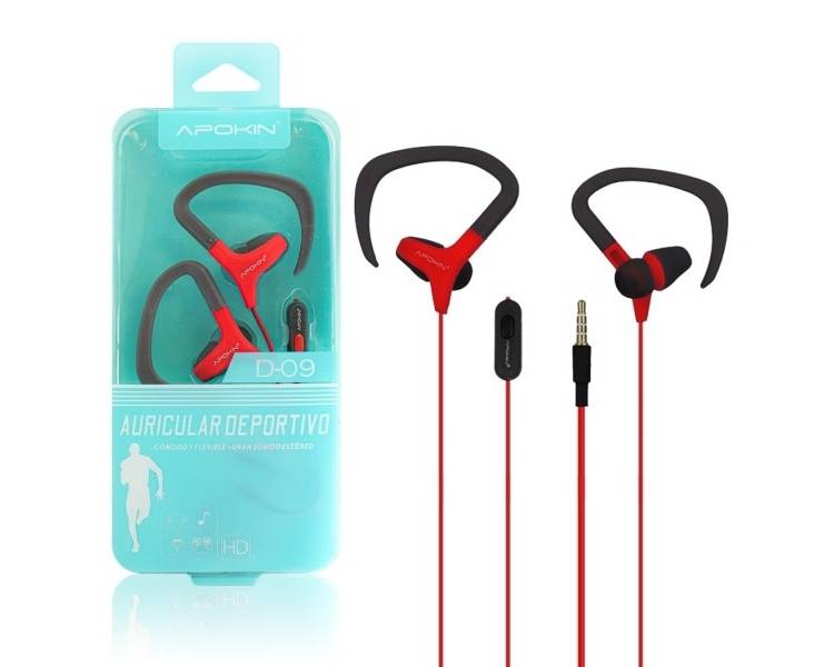 Pack de 6 Auriculares con Micrófono APOKIN Sport - 4 colores