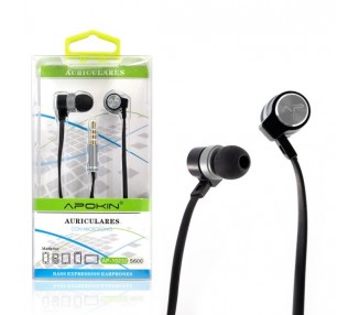 Pack de 6 Auriculares con Micrófono APOKIN v2 Metálicos - 5 Colores