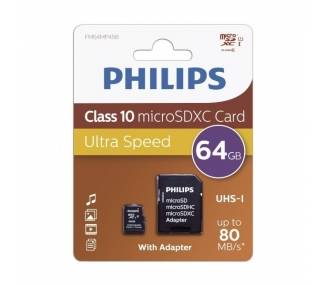 Tarjeta Microsd Philips 64Gb Class10