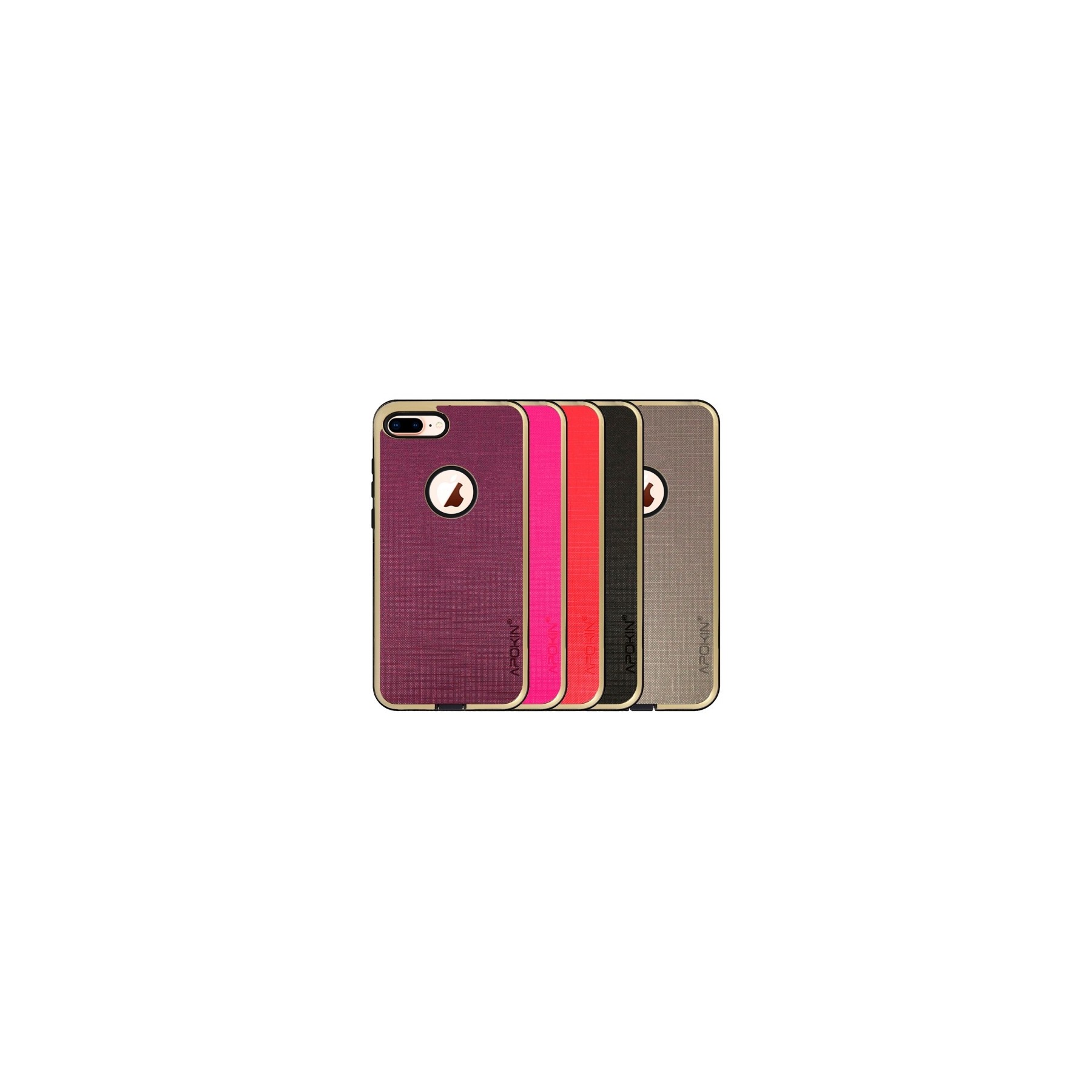 Funda Tela iPhone 8 Plus Antigolpe - 5 Colores
