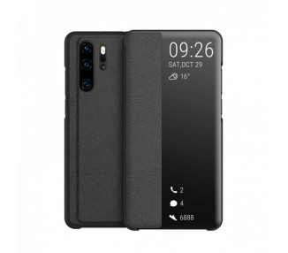 Funda Flip Huawei P30 Clear View Cuero - 4 Colores