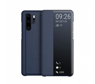 Funda Flip Huawei P30 Clear View Cuero - 4 Colores