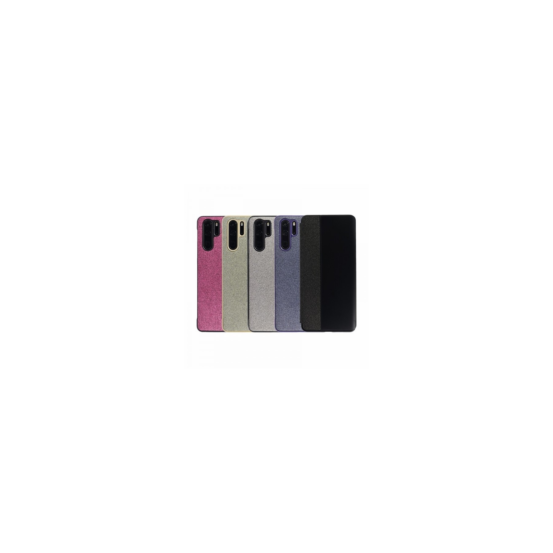 Funda Flip Huawei P30 Clear View Tela - 5 Colores