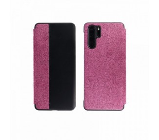 Funda Flip Huawei P30 Clear View Tela - 5 Colores