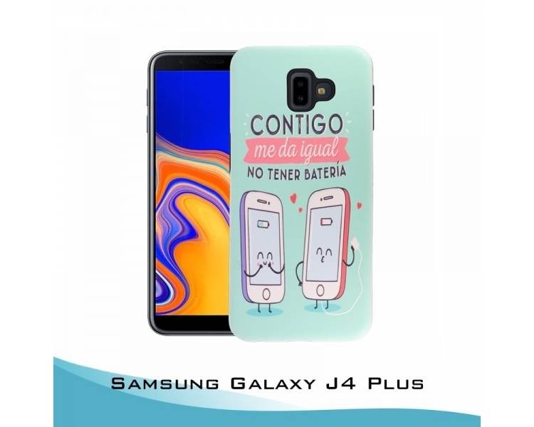 Funda Samsung Galaxy J4 Plus Gel 2 piezas Contigo