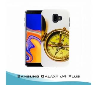 Funda Samsung Galaxy J4 Plus Gel 2 piezas Compás