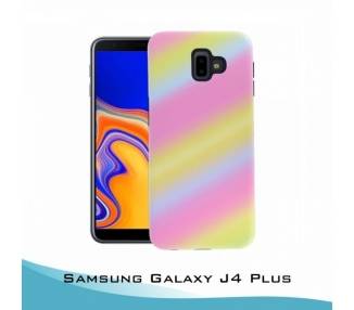 Funda Samsung Galaxy J4 Plus Gel 2 piezas Rainbow