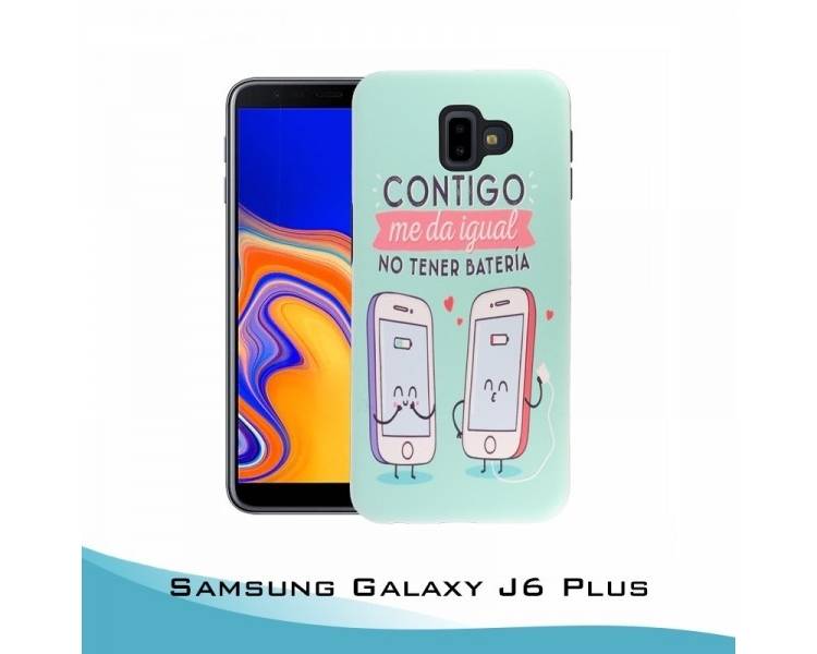 Funda Samsung Galaxy J6 Plus Gel 2 piezas Contigo