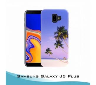 Funda Samsung Galaxy J6 Plus Gel 2 piezas Playa