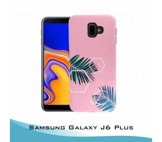 Funda Samsung Galaxy J6 Plus Gel 2 piezas Hojas
