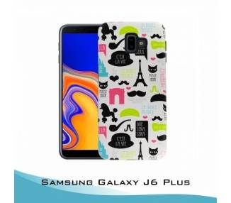 Funda Samsung Galaxy J6 Plus Gel 2 piezas Francia
