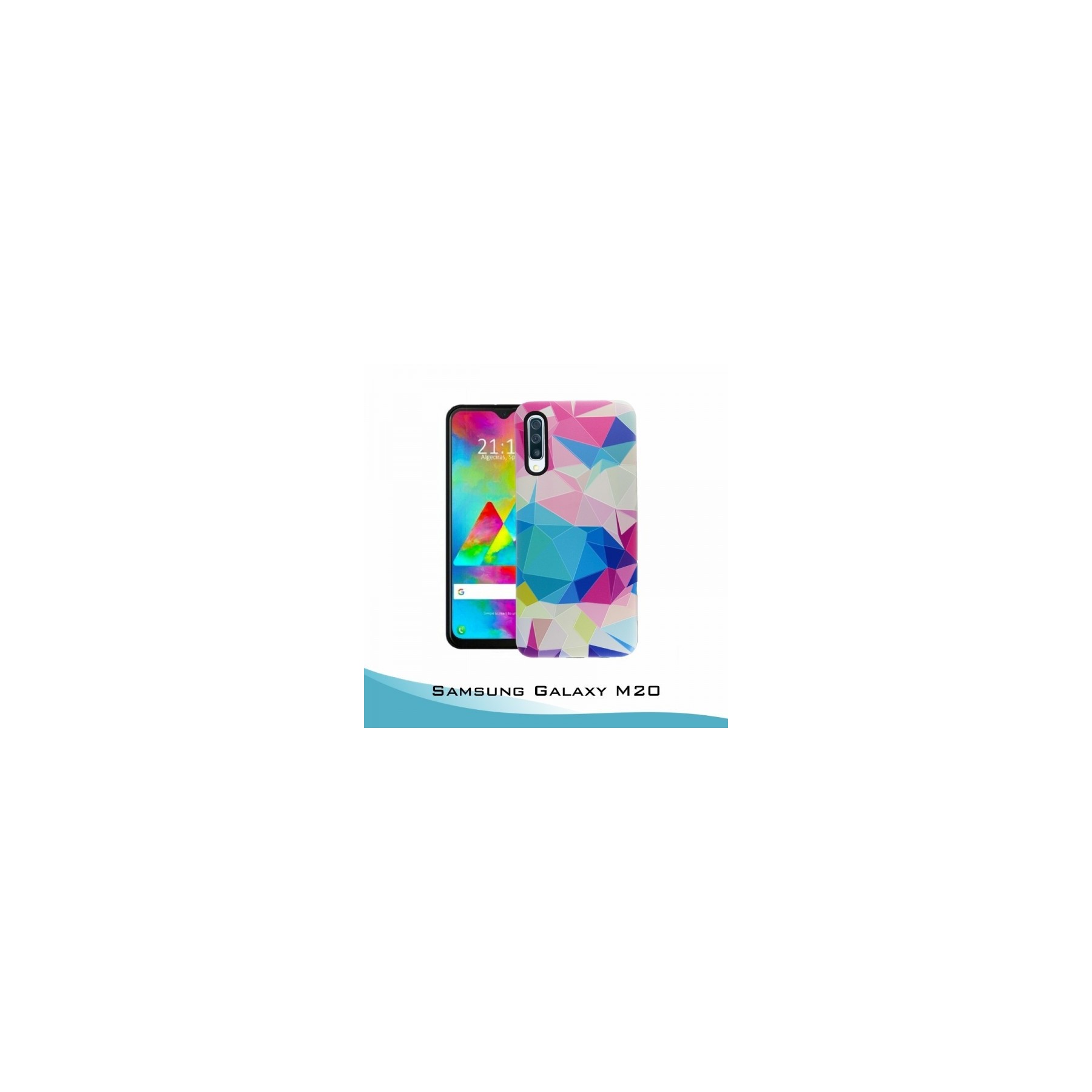 Funda Samsung Galaxy M20 Gel relieve Geometría