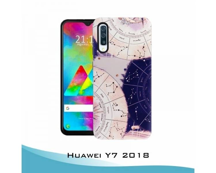 Funda Huawei Y7 2018 Gel relieve Horóscopo