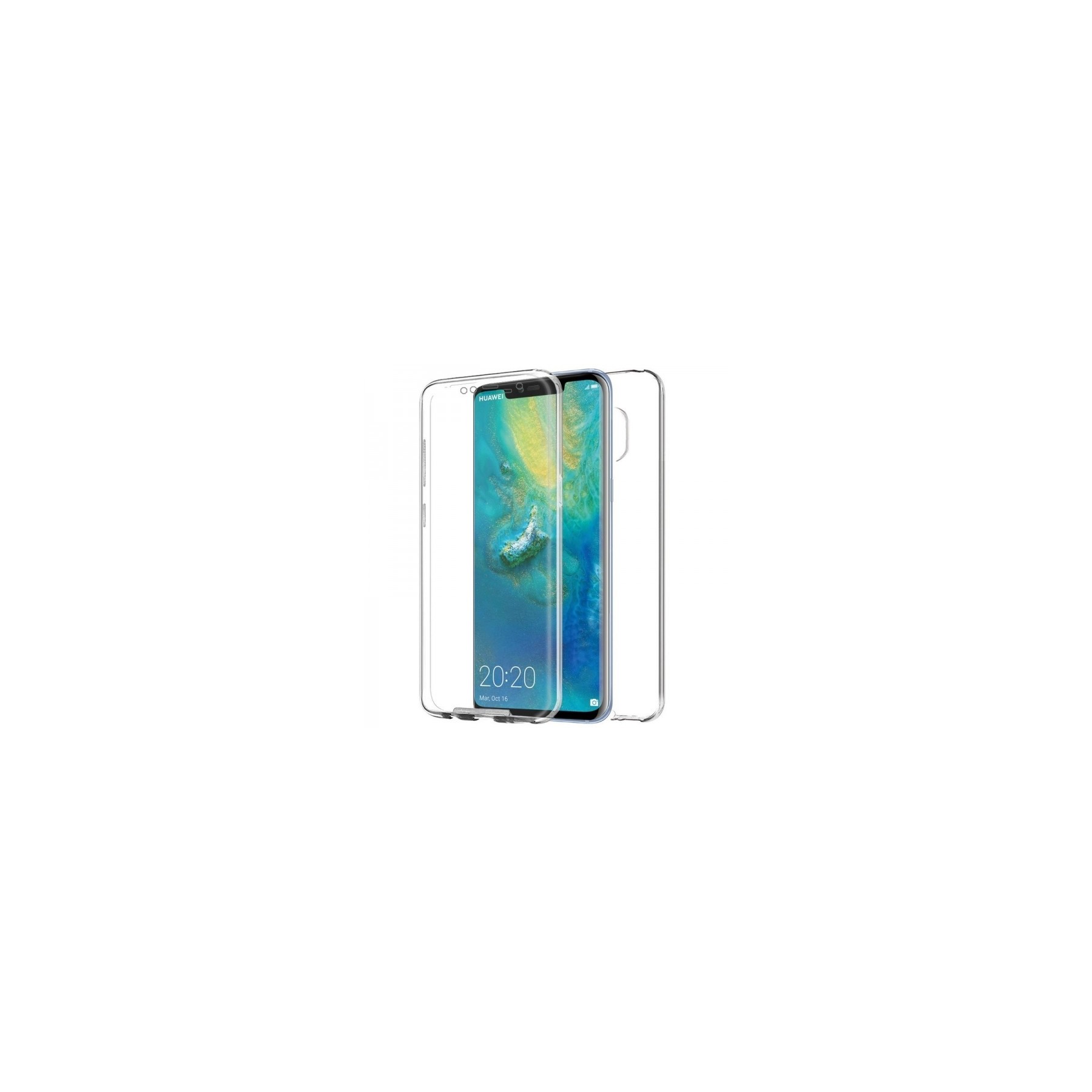 Funda Doble Huawei Mate 20 PRO Silicona Transparente Delantera y Trasera