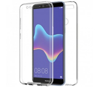 Funda Doble Huawei Y9 2018 Silicona Transparente Delantera y Trasera