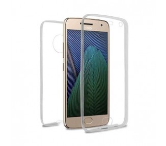 Funda Doble Motorola G5 PLUS Silicona Transparente Delantera y Trasera