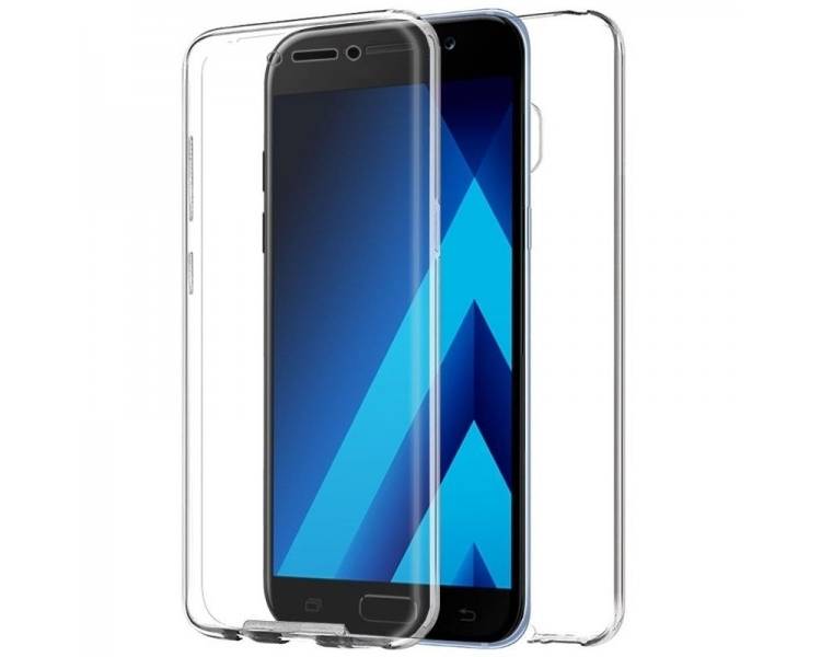 Funda Doble Samsung Galaxy A5 2017 Silicona Transparente Delantera y Trasera