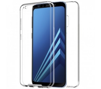 Funda Doble Samsung Galaxy A5 2018 Silicona Transparente Delantera y Trasera