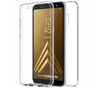 Funda Doble Samsung Galaxy A6 2018 Silicona Transparente Delantera y Trasera
