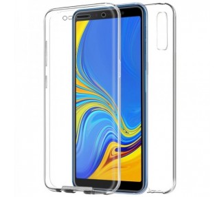 Funda Doble Samsung Galaxy A7 2018 Silicona Transparente Delantera y Trasera