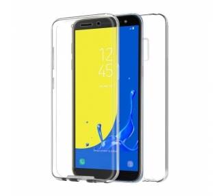 Funda Doble Samsung Galaxy J6 2018 Silicona Transparente Delantera y Trasera