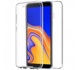 Funda Doble Samsung Galaxy J4 + 2018 Silicona Transparente Delantera y Trasera