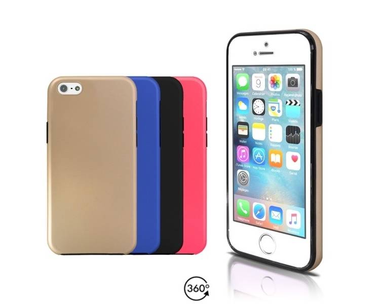 Funda Doble iPhone 5 / 5S / SE Silicona Delantera y Trasera 360 - 4 Colores