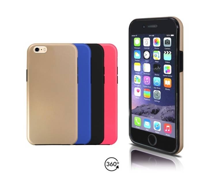 Funda Doble iPhone 6 / 6s Silicona Delantera y Trasera 360 - 4 Colores