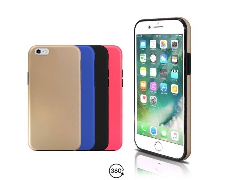 Funda Doble iPhone 6 Plus / 6s Plus Silicona Delantera y Trasera 360 - 4 Colores